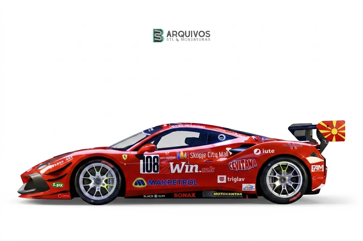Modelo 3D STL - Ferrari 488 Race Livery — foto 5